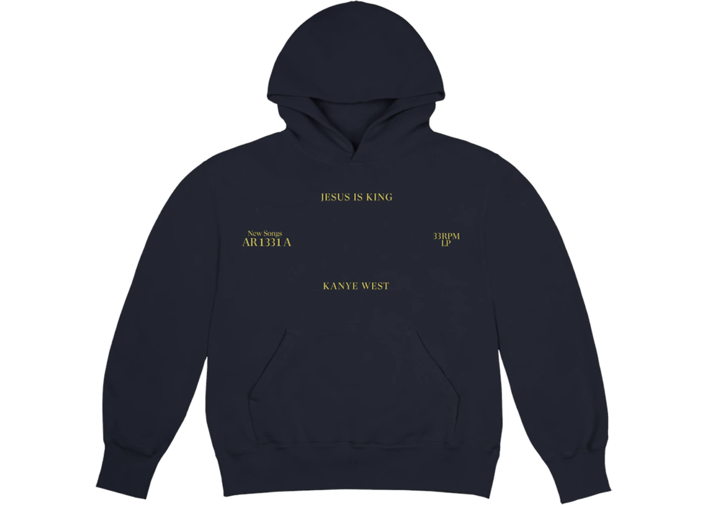 Kanye West Jesus Is King Vinyl II Hoodie Navy Men's FW19 US