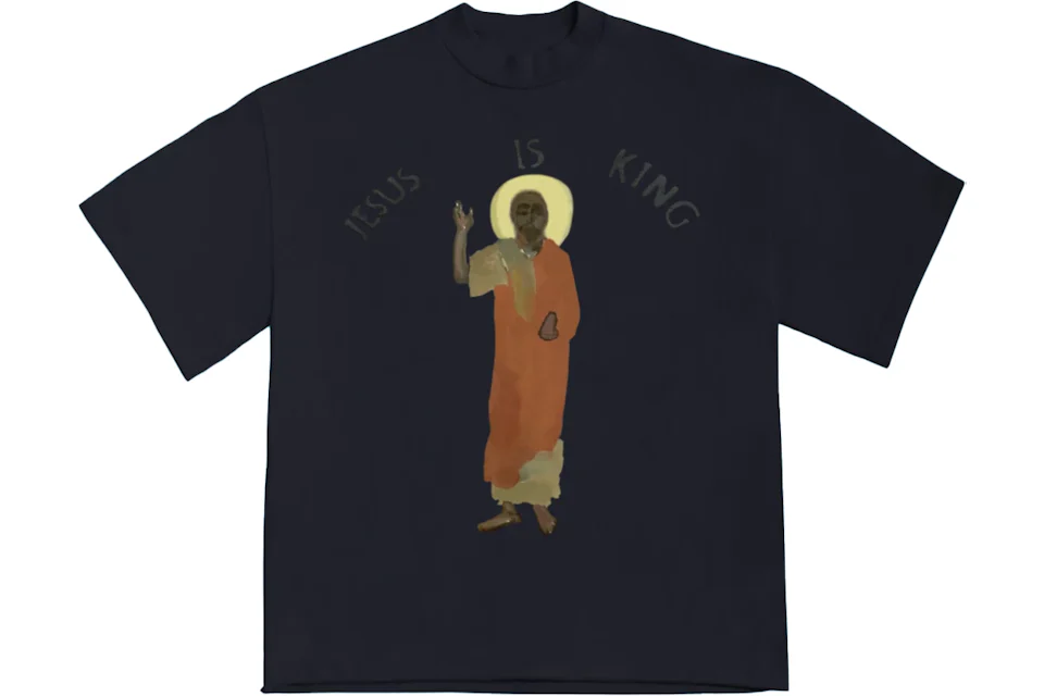 Kanye West Jesus Is King T Shirt Navy