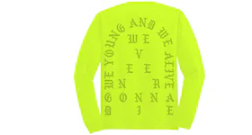 Kanye West Las Vegas Pablo Pop-Up We Young And We Alive L/S Tee Safety Green