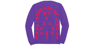 Kanye West Los Angeles Pablo Pop-Up We Young And We Alive L/S Tee Purple