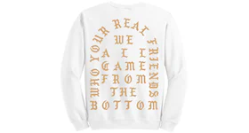 Kanye West Los Angeles Pablo Pop-Up Who Your Real Friends Crewneck White