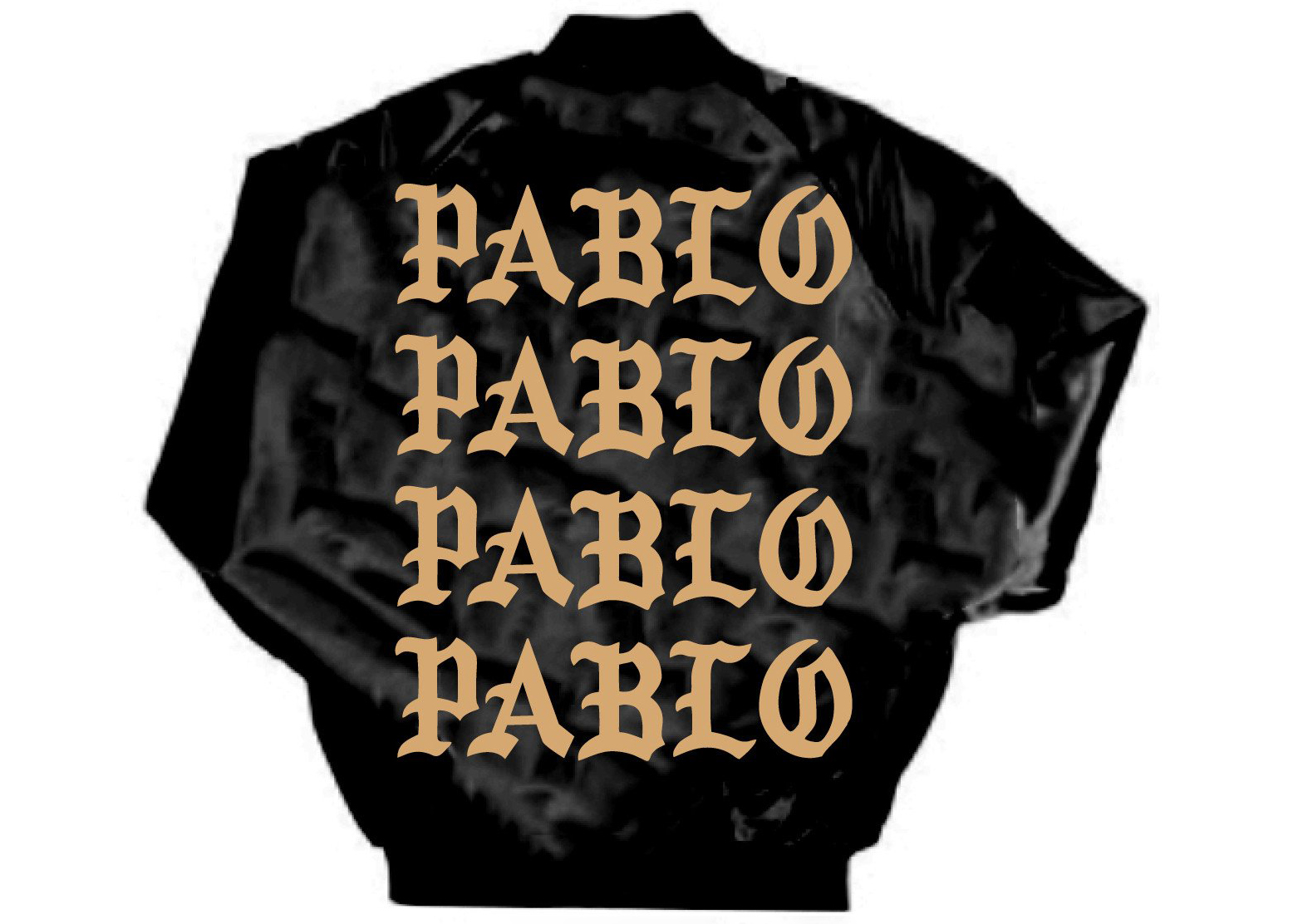 Kanye West Pablo Pop-Up Satin Bomber Jacket Black Men's - US
