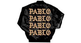 Kanye West Pablo Pop-Up Satin Bomber Jacket Black
