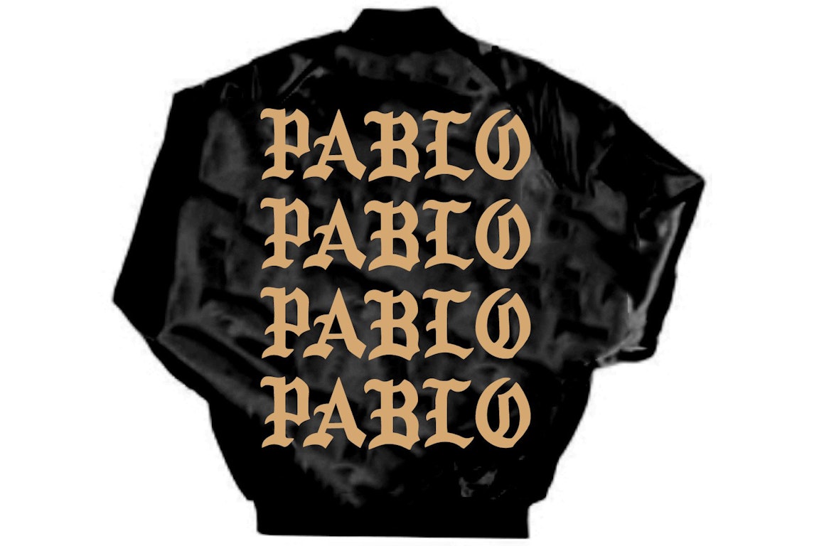 Pre-owned Kanye West Pablo Pop-up Satin Bomber Jacket Black