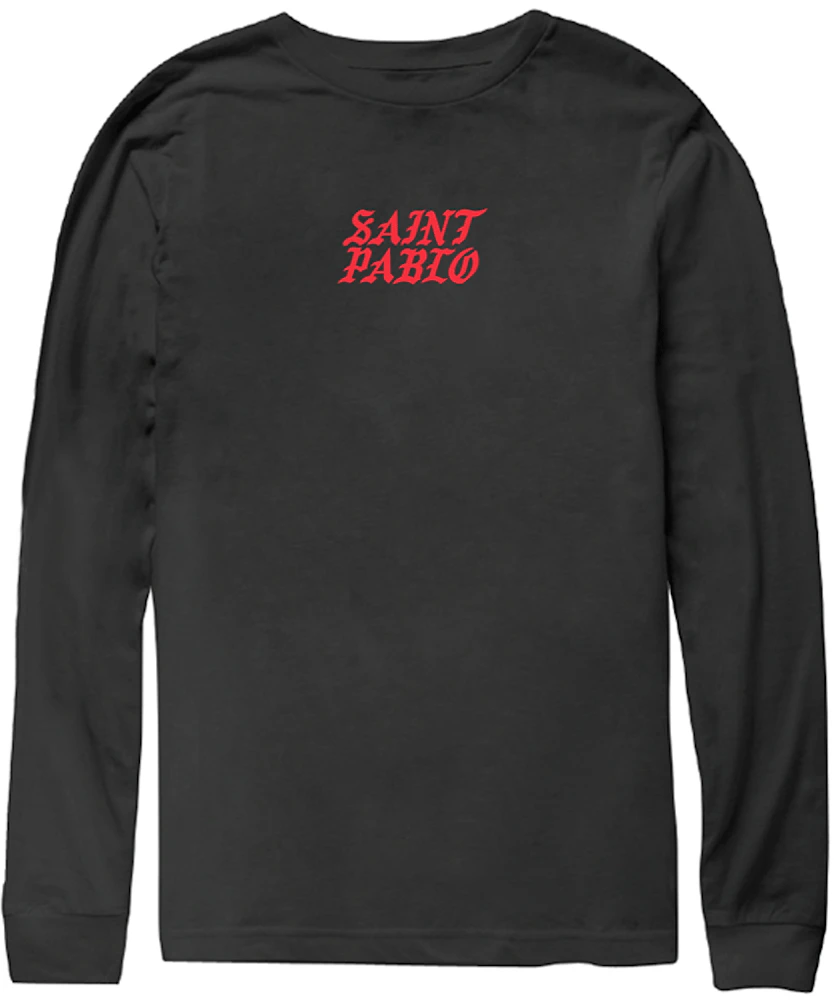 Kanye West Saint Pablo Kim Tennis Longsleeve T-Shirt Black Men's - US