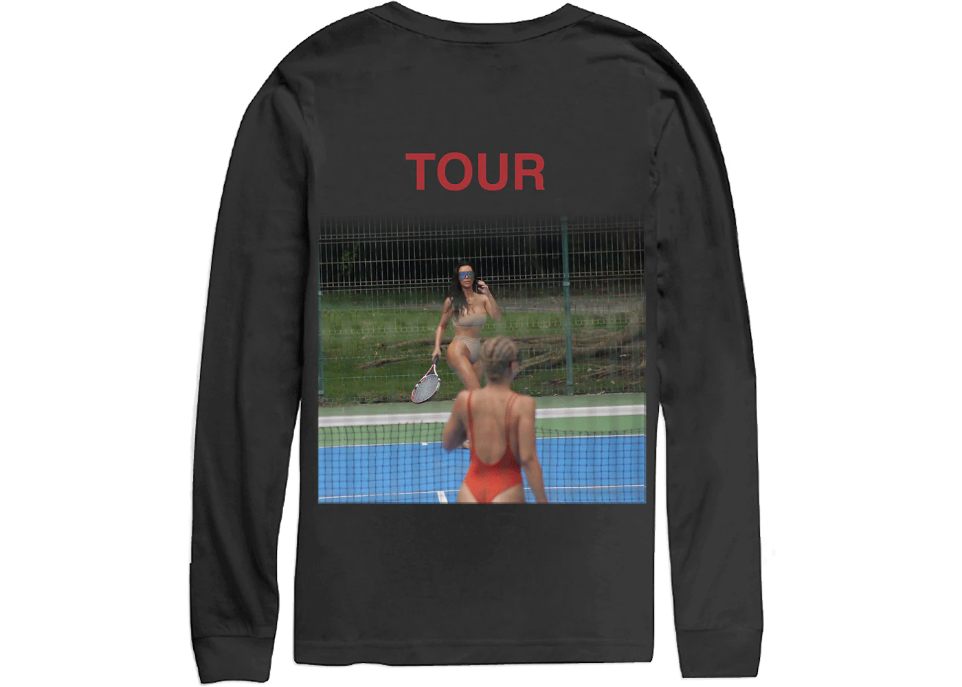 Kanye West Saint Pablo Kim Tennis Longsleeve T Shirt Black