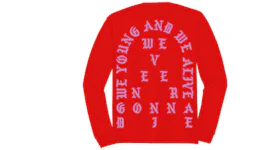 Kanye West Singapore Pablo Pop-Up We Young And We Alive L/S Tee Red
