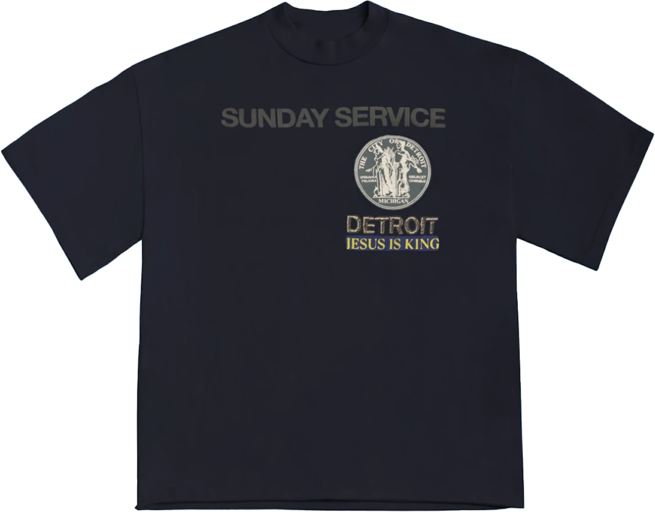 Kanye West Sunday Service Detroit T Shirt Navy - FW19 メンズ - JP