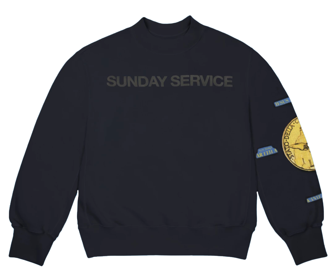 Kanye West Sunday Service Gold Detroit Crewneck Navy