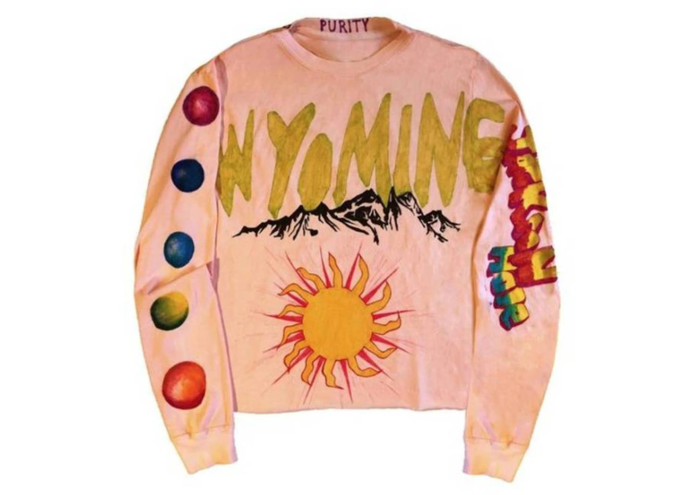 ミュージシャン WYOMING KKW LONG SLEEVE T-SHIRT Kanye West Wyoming KKW Long Sleve T-Shirt Pink - SS18 - US