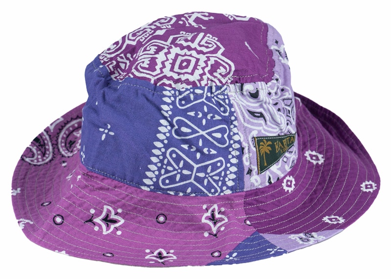 Kapital Bandana Patchwork Bucket Hat Purple Men's - SS22 - US