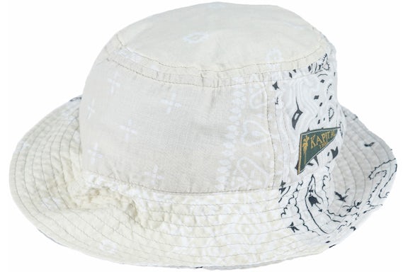 Kapital Bandana Patchwork Bucket Hat White