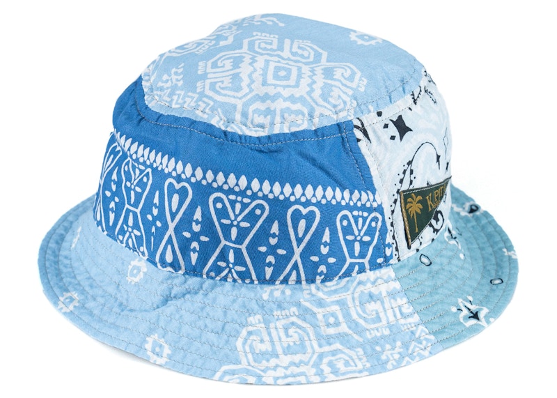 Kapital Bandana Patchwork Short Brim Bucket Hat Sax メンズ - SS21 - JP