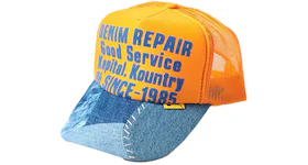 Kapital Denim Repair Service Re-Construct Trucker Hat Gold/Brown