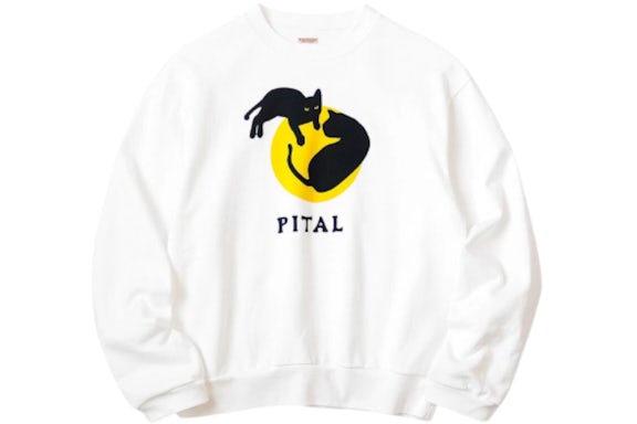Felpa Kapital Eco Fleece Crew Bianca