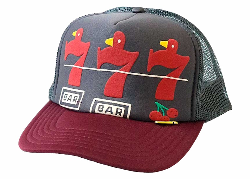 kapital キャピタル キャップ ラッキーバッテリーバード kountry Kapital Lucky Battery Bird Trucker Cap Charcoal/Red Men's