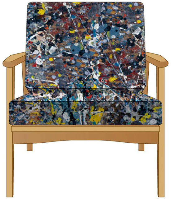 Karimoku x Medicom x SYNC Jackson Pollock 2.0 Hizikake Chair - FR