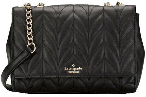 Kate Spade Briar Lane Quilted Shoulder Bag Black in Leather with