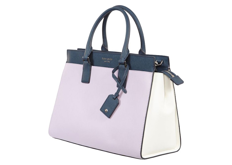 Kate Spade Cameron Convertible Satchel Large Lavender Bright White