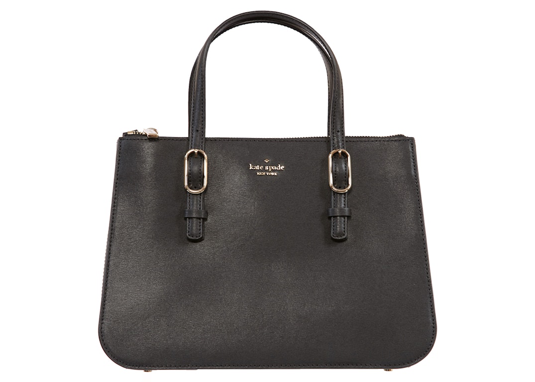Pre-owned Kate Spade Connie Triple Gusset Crossbody Bag Medium Black