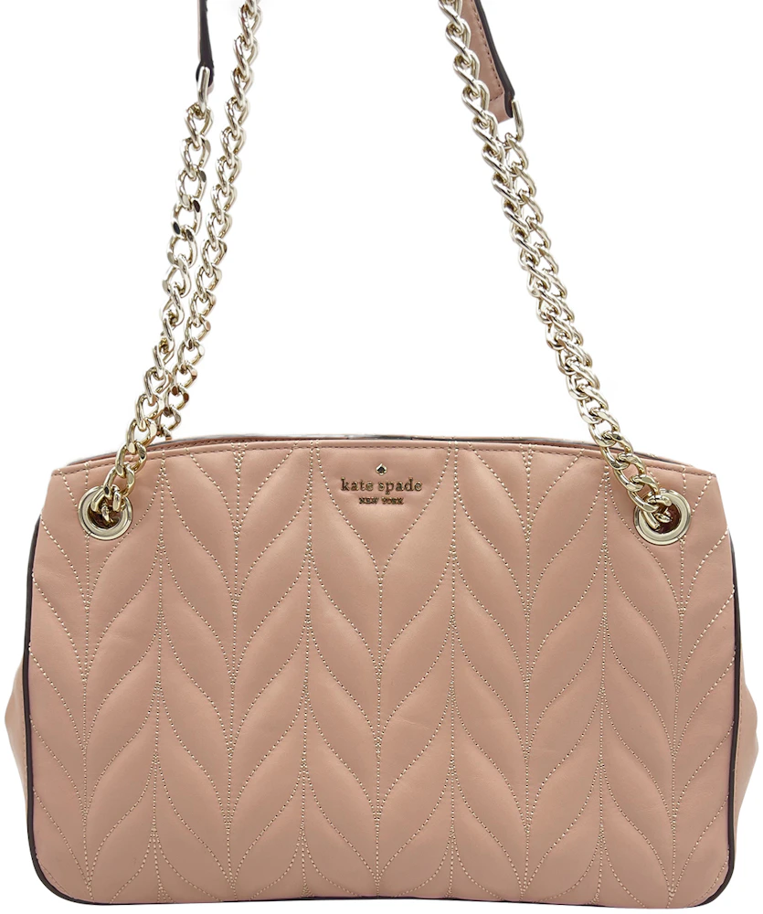 Kate Spade Convertible Quilted Briar Lane Shoulder Bag Medium Rosy Cheeks  in Leather with Gold-tone - US