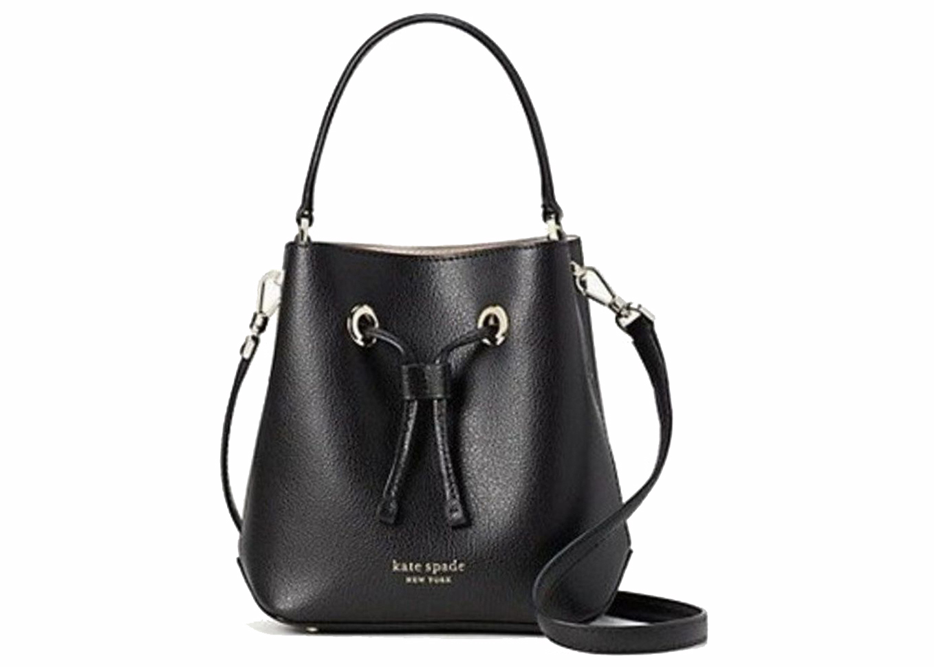 Buy the Kate Spade Black Pebbled Leather Perry Small Backpack Purse |  GoodwillFinds