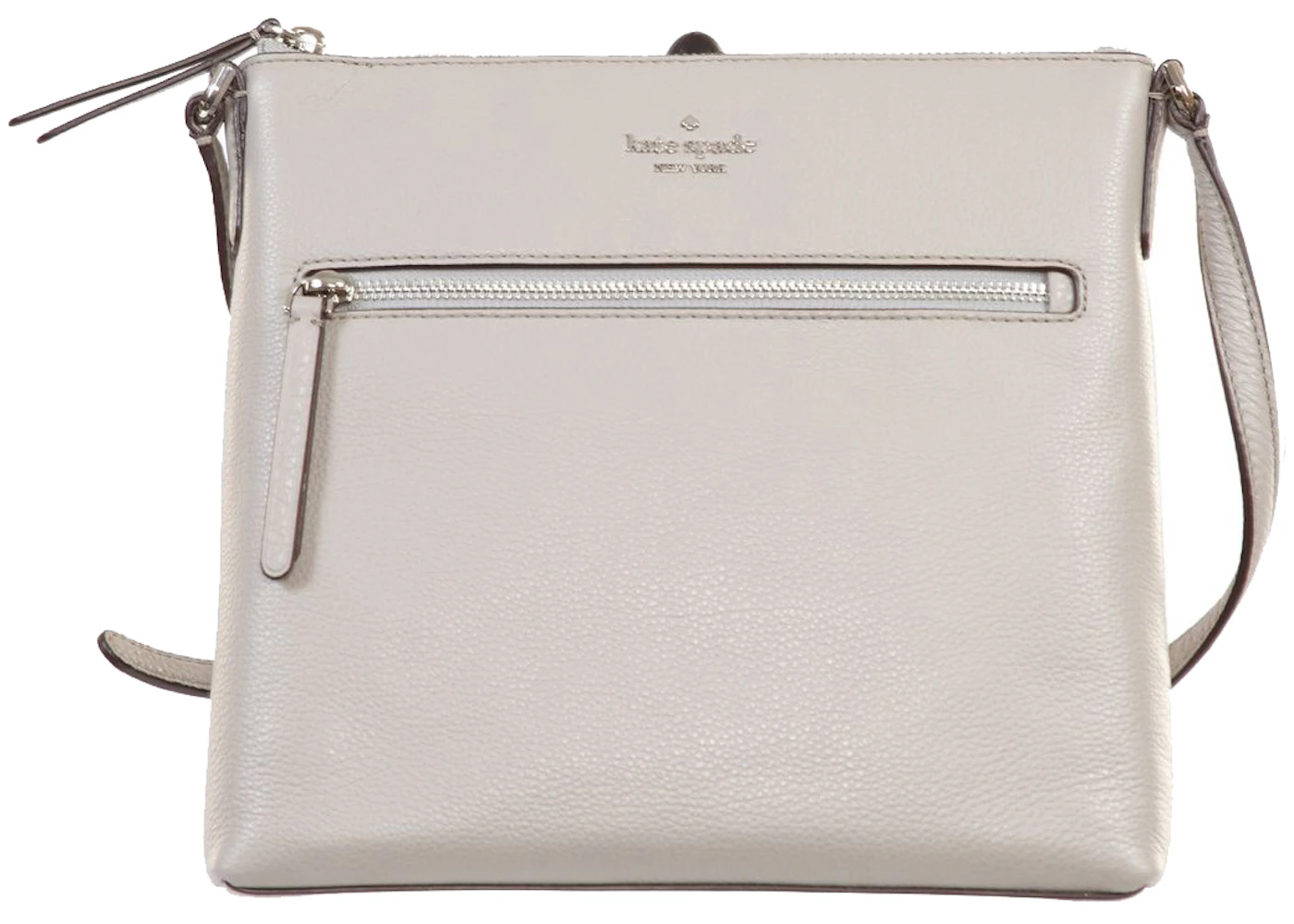Kate Spade Jackson Top Zip Crossbody Bag Soft Taupe in Leather