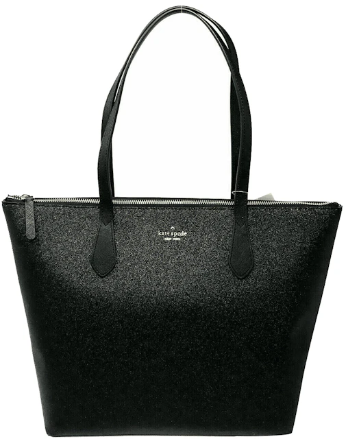Kate Spade Joeley Glitter Tote Bag Large Black in PVC/Leather with  Gold-tone - US