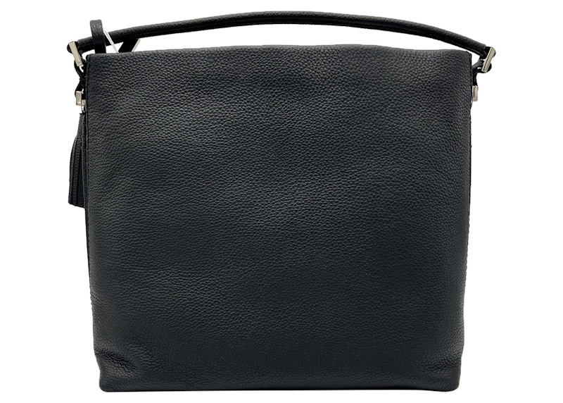 Kate Spade Natalya Hobo Crossbody Bag Small Black in Leather with Gold