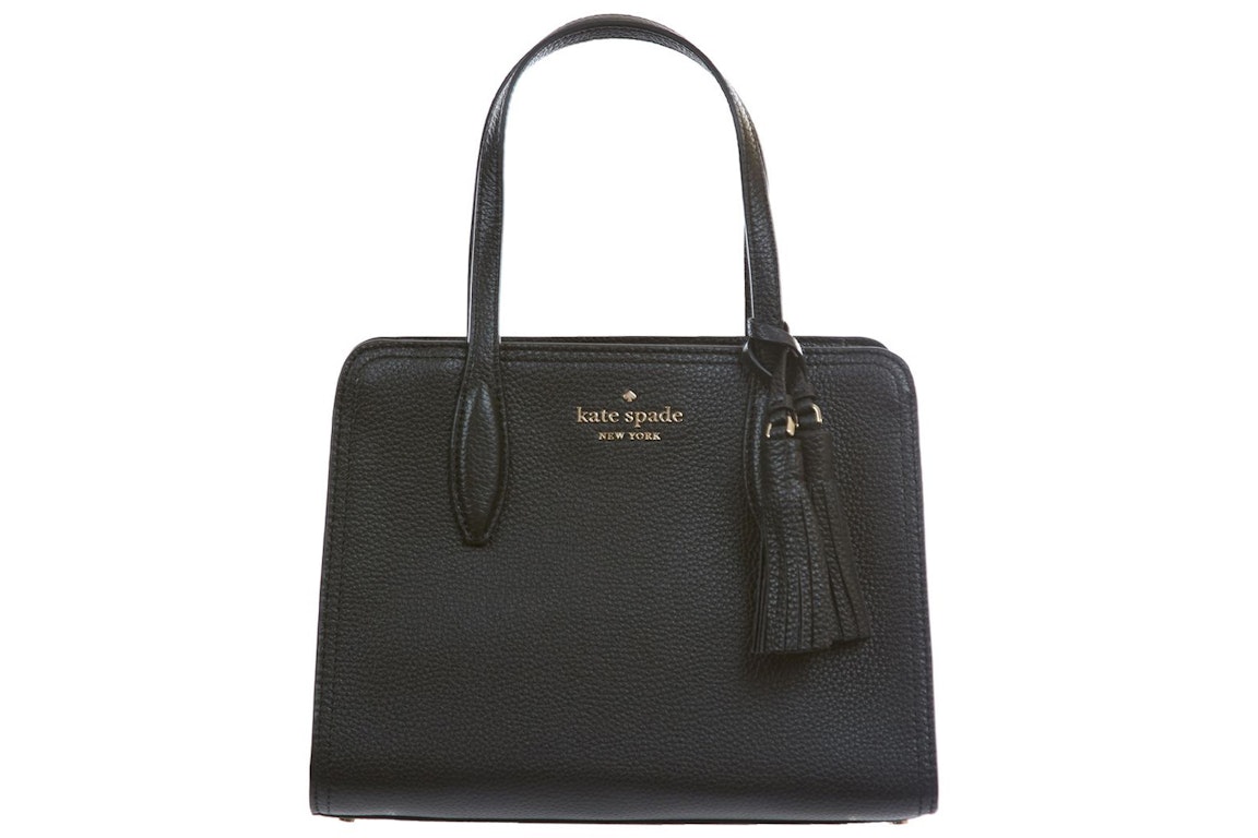 Pre-owned Kate Spade Rowe Leather Top Zip Satchel Bag Small Black