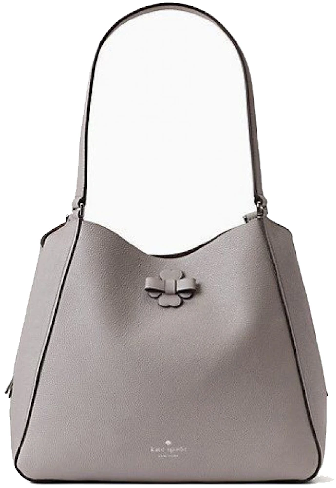 Kate Spade Talia Triple Compartment Shoulder Bag Medium Soft Taupe in  Calfskin Leather with Gold-tone - US