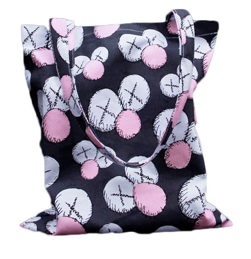 Pre-owned Kaws Bff Tote Bag In Black