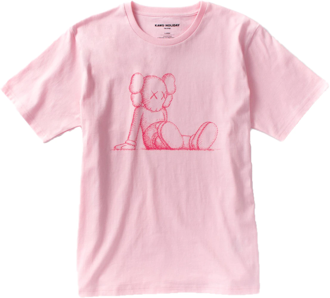 KAWS Holiday Limited Companion T-Shirt Pink Men's - SS19 - GB