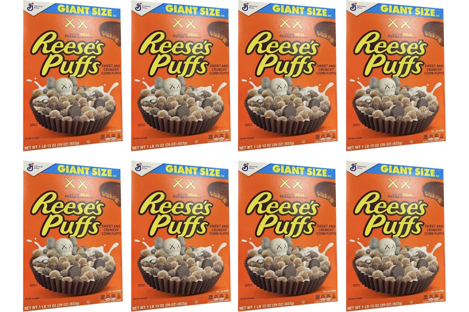 KAWS x Reese's Puffs Cereal Giant Size 8x Lot (Not Fit For Human Consumption)