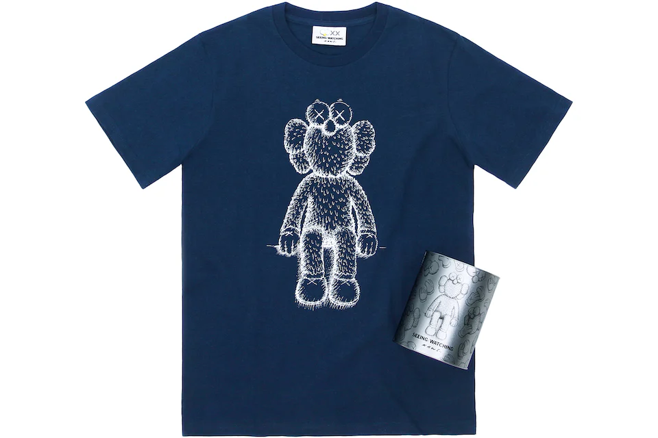 KAWS Seeing/Watching BFF Canned Tee Navy