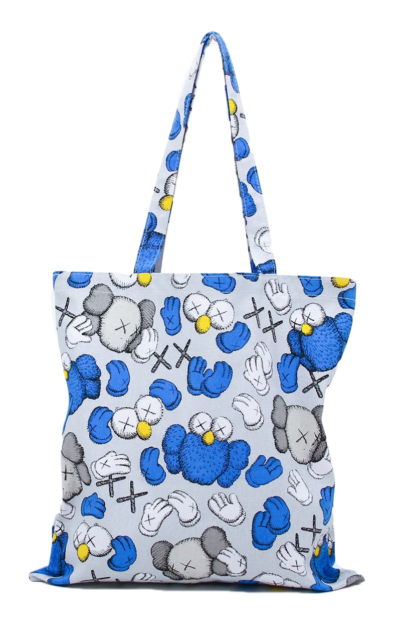 KAWS Seeing/Watching Pattern Tote Bag Grey - 2018 - US