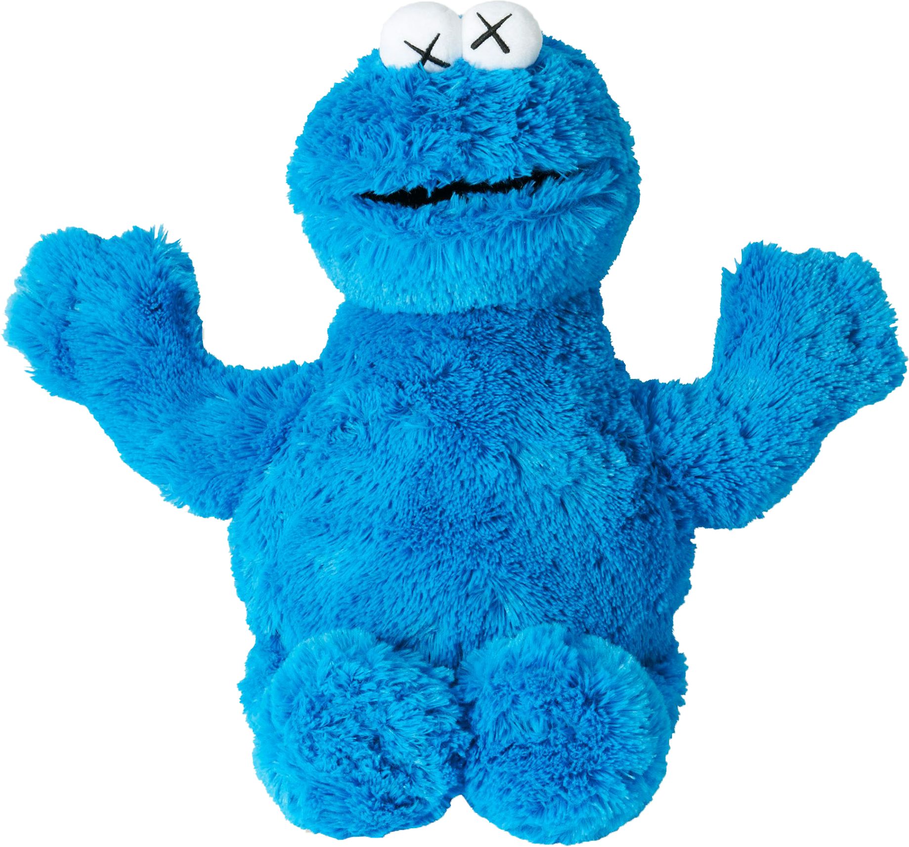 KAWS Sesame Street Uniqlo Cookie Monster Plush Toy Blue - US