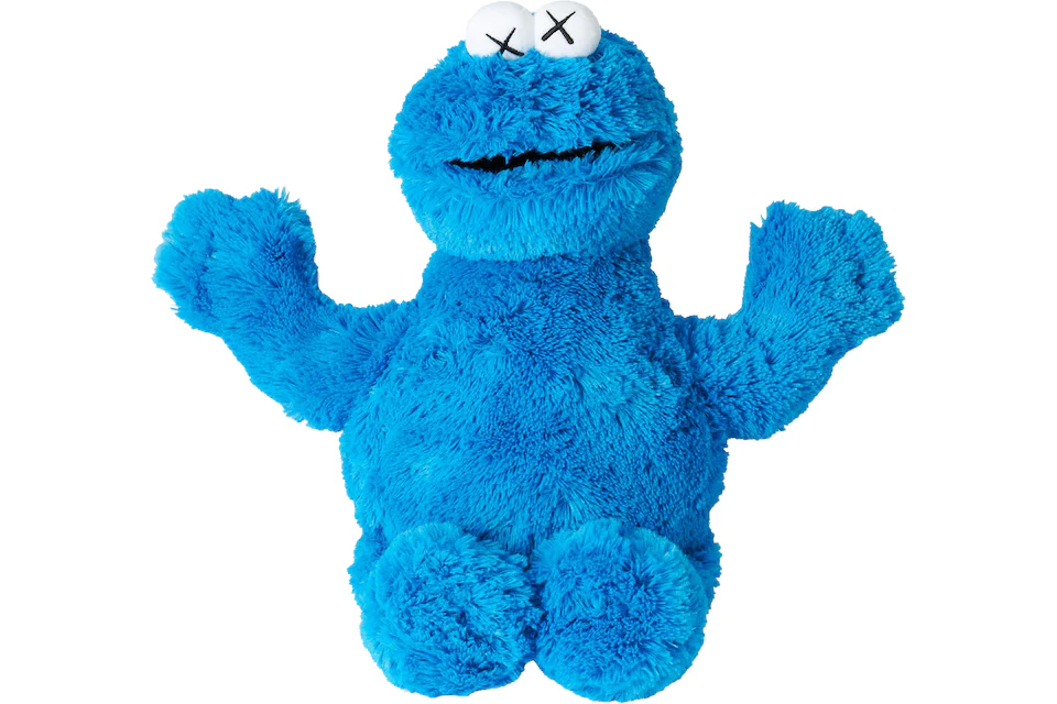 Peluche KAWS Sesame Street Uniqlo Cookie Monster en azul
