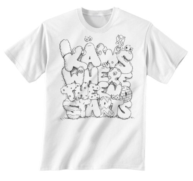KAWS Where The End Starts Tee White - GB