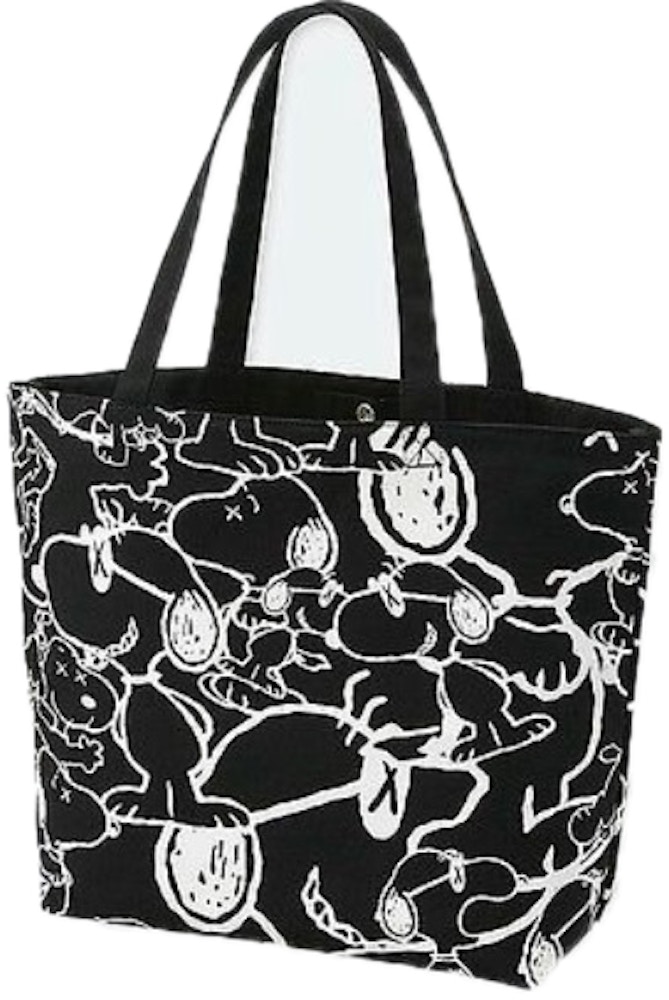 Kaws X Uniqlo X Peanuts Snoopy Pattern Tote Bag Black Ss17 Kaws X Uniqlo X Peanuts Snoopy Pattern Tote Bag Black Ss17