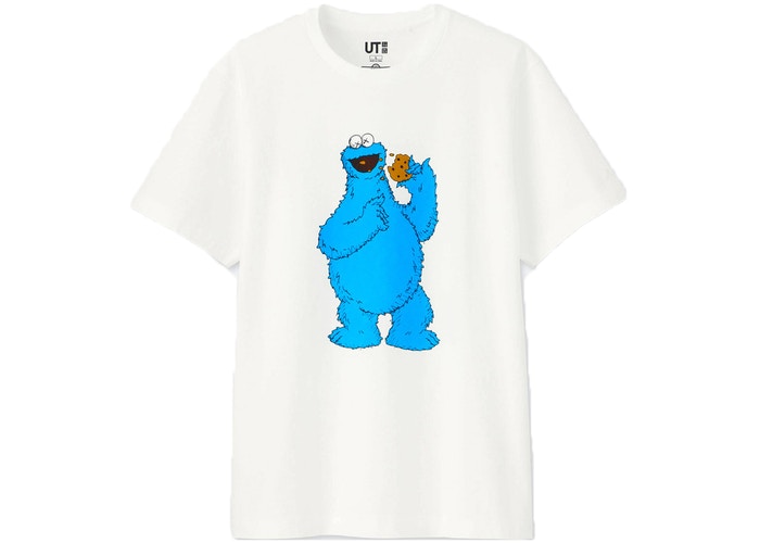 KAWS x Uniqlo x Sesame Street Cookie Monster Tee (Japanese 