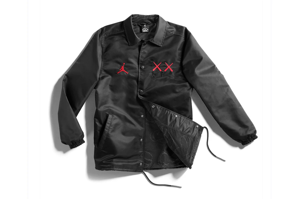 KAWS x Jordan Satin Coaches Jacket Black