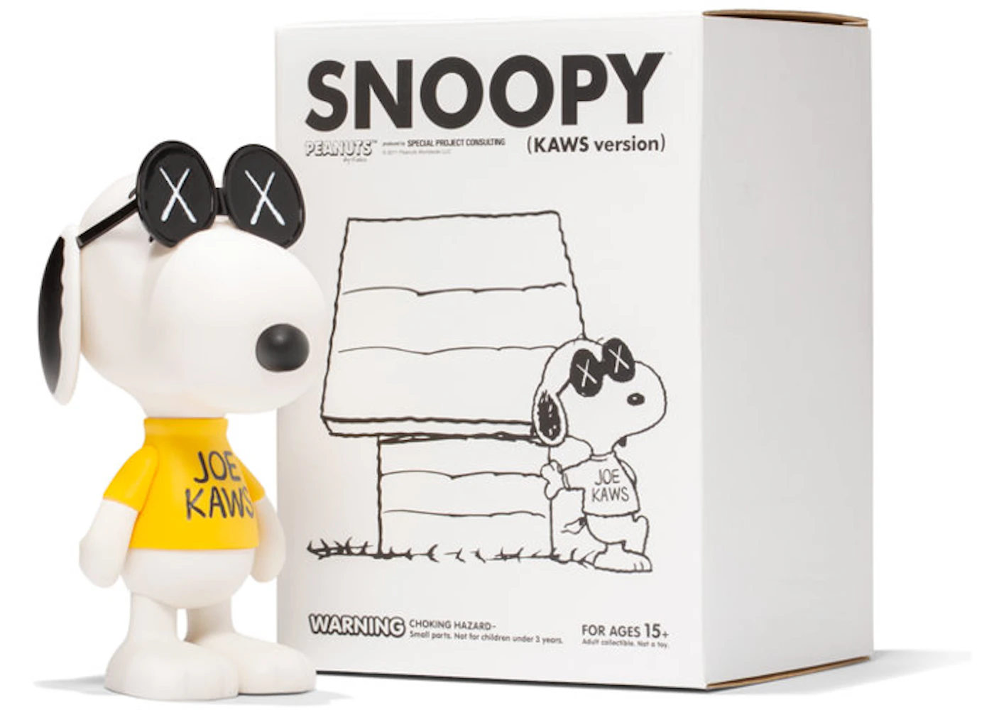 KAWS SNOOPY フィギュア オリジナルフェイク カウズ KAWS x Peanuts Joe Snoopy Vinyl Figure White - US