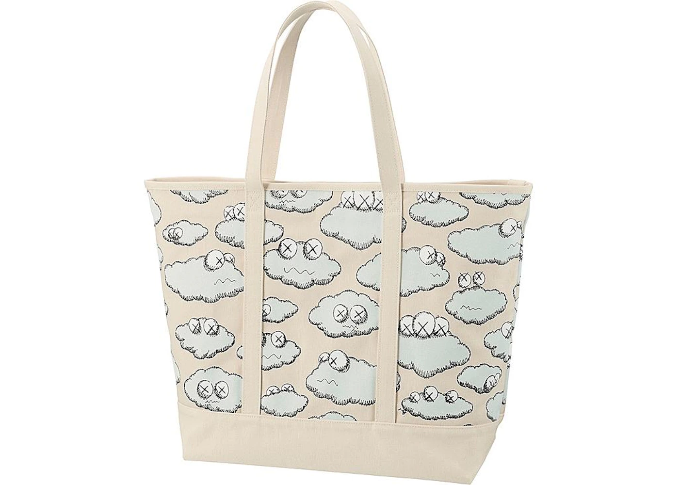 KAWS x Uniqlo Clouds Tote Bag Beige - SS16 - JP KAWS x Uniqlo Clouds Tote Bag Beige - SS16 - JP