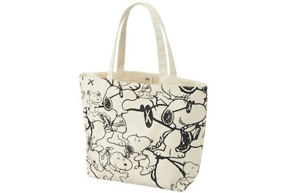 Kaws X Uniqlo X Peanuts Snoopy Pattern Tote Bag Beige Ss17 Kaws X Uniqlo X Peanuts Snoopy Pattern Tote Bag Beige Ss17