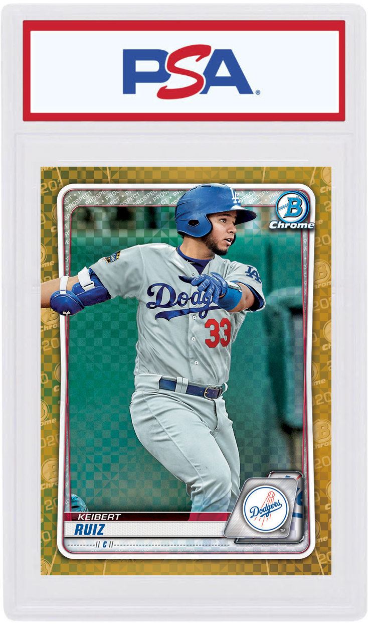 Keibert Ruiz 2020 Bowman Chrome X Gold X-Fractor /3 #BCP-210