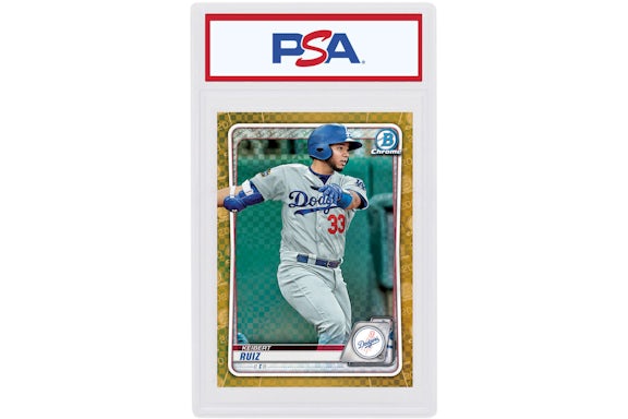 Keibert Ruiz 2020 Bowman Chrome X Gold X-Fractor /3 #BCP-210 (PSA or BGS Graded)