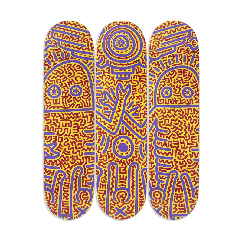 Keith Haring (1984) Triptych Skateboard Deck (Set of 3) US