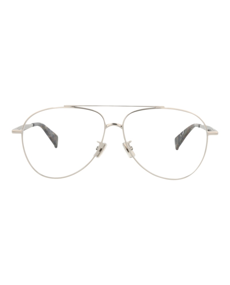 Men's Kenzo AviatorFrame Metal Optical Frames in Palladium Palladium Transparent (Kz50190U/57/016)