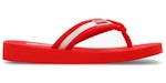 Chanclas a rayas con parche con el logotipo de Kenzo, color rojo tomate (para mujer)